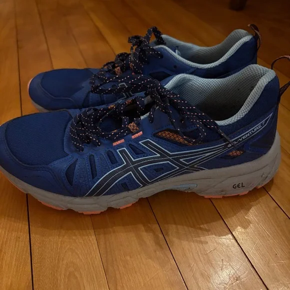 ASICS Gel Venture 7 Trail Running Shoes Blue Pink Womens Size 10 - Picture 3 of 6
